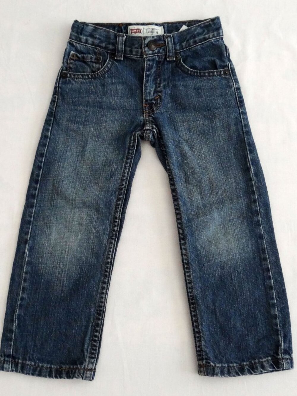 Levi's 505 Boys Size 5 Regular Fit Straight Leg Blue Jeans